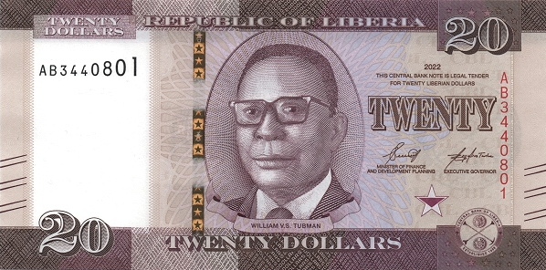 (906) ** PNew (PN39a) Liberia - 20 Dollars (2022)